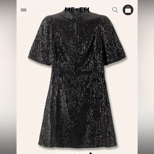 ME + EM Silk-Blend Velvet Sequin Mini Shift Dress
Sequin Silk Blend size 2 Uk 6